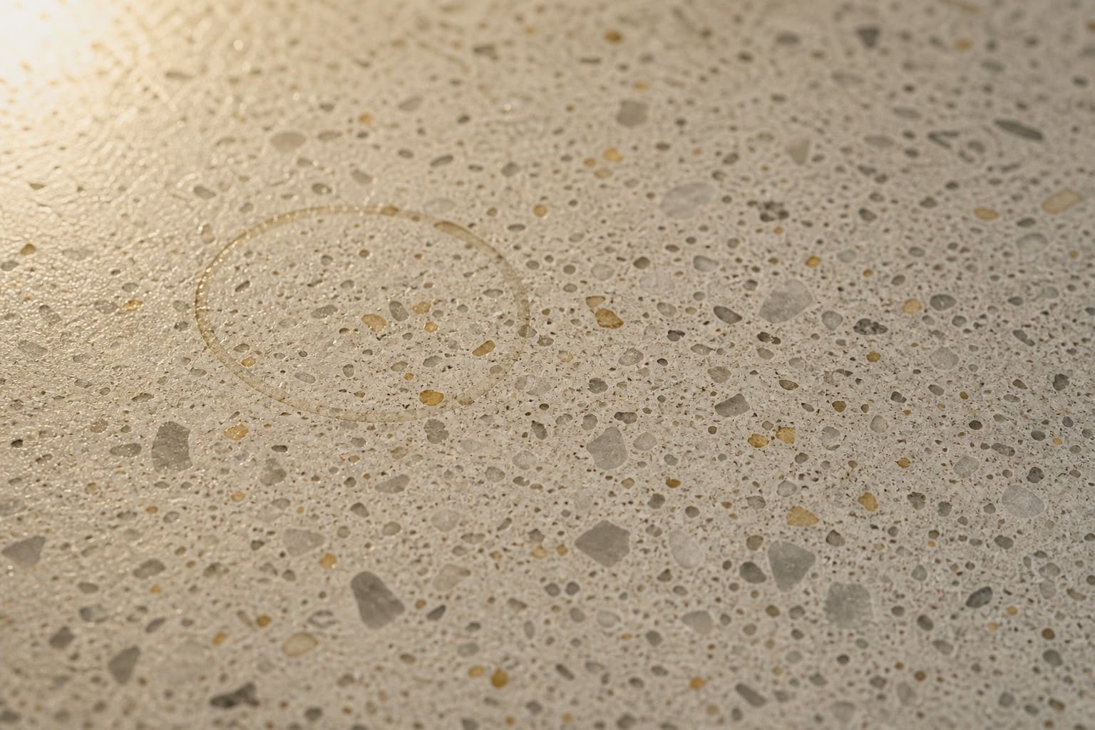Honed quartz kitchen countertop detail in a Redwood City home